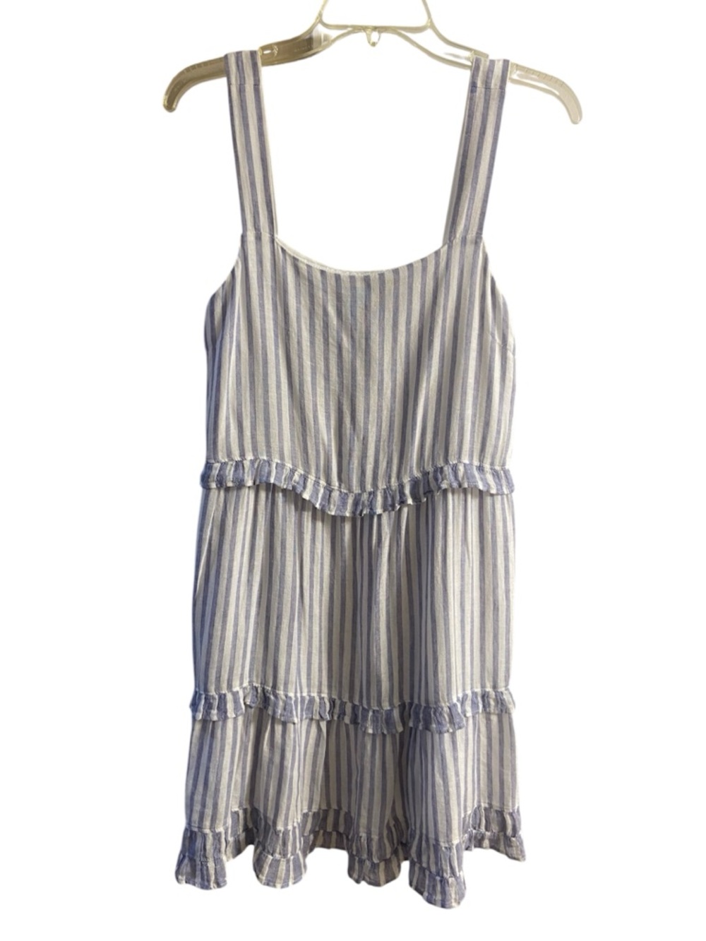 Rails Sandy mini dress blue iris striped linen blend Medium - Picture 7 of 13